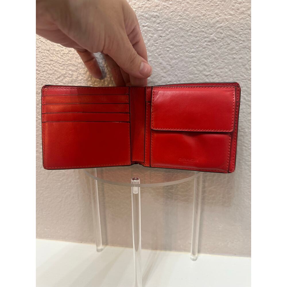 Coach Vintage 70s-Style Graphic Logo Billfold Wallet 🔴 - Picture 5 of 7
